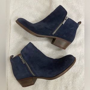 Lucky Brand Basel Suede Block Heel Booties